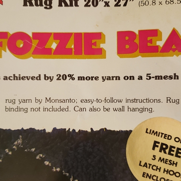 Latch Rug Kit Kermit the Frog Fozzie Bear. Muppets - Picture 15 of 16